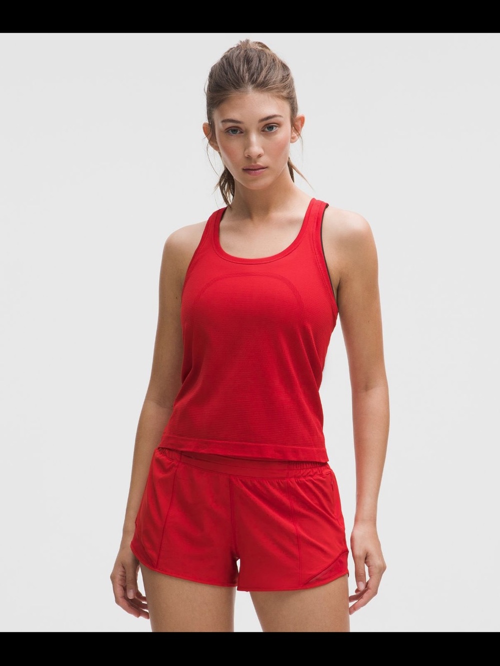 Lululemon Tank & shorts matching set red